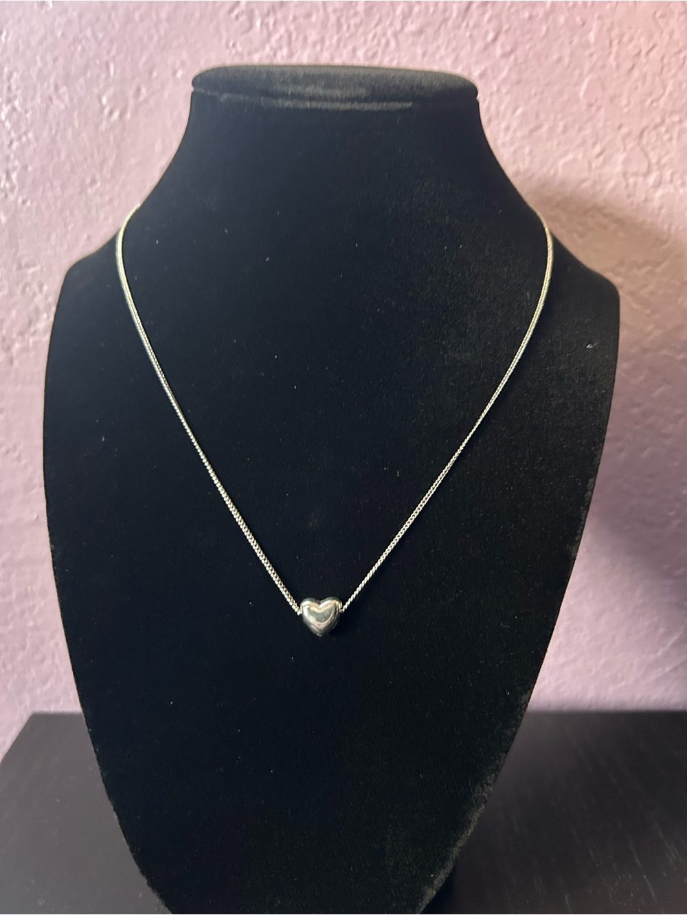 Handmade Silver Heart Pendant Necklace - Women's Jewelry - Picture 2 of 3